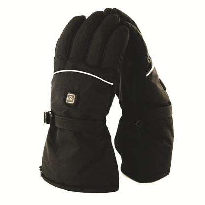 Premium electric heating gloves with three temperature settings, made with high-quality velvet and PU leather for superior warmth and grip.