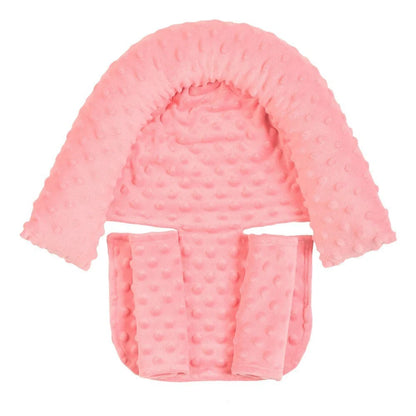 Baby car safety head support pillow and seat belt covers in various colors