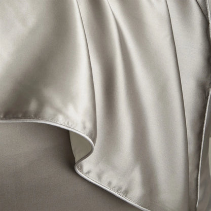 Mulberry silk pillowcase 48x74cm in palace luxury style with inlaid rope weave texture.