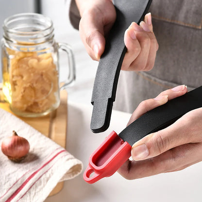 3-in-1 silicone food clip spatula for flipping, scraping, and cooking