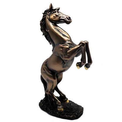 European style resin animal ornament 18x31.5cm black copper white home decoration