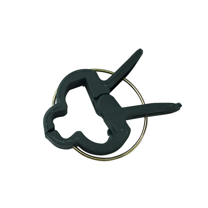 6cm yellow zinc plated garden clips for plant support in outdoor settings