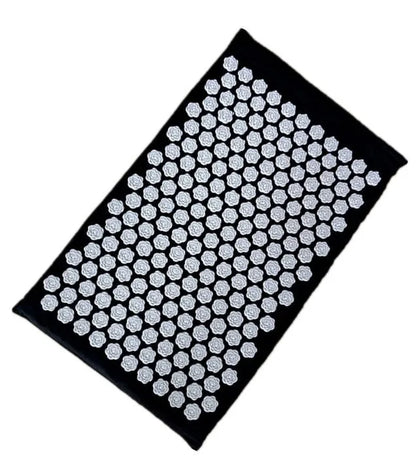 Lotus-shaped acupressure mat and pillow set in blue colour for massage therapy