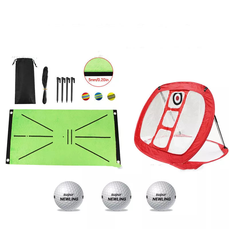 Golf Swing Mark Pad with rainbow balls for indoor practice