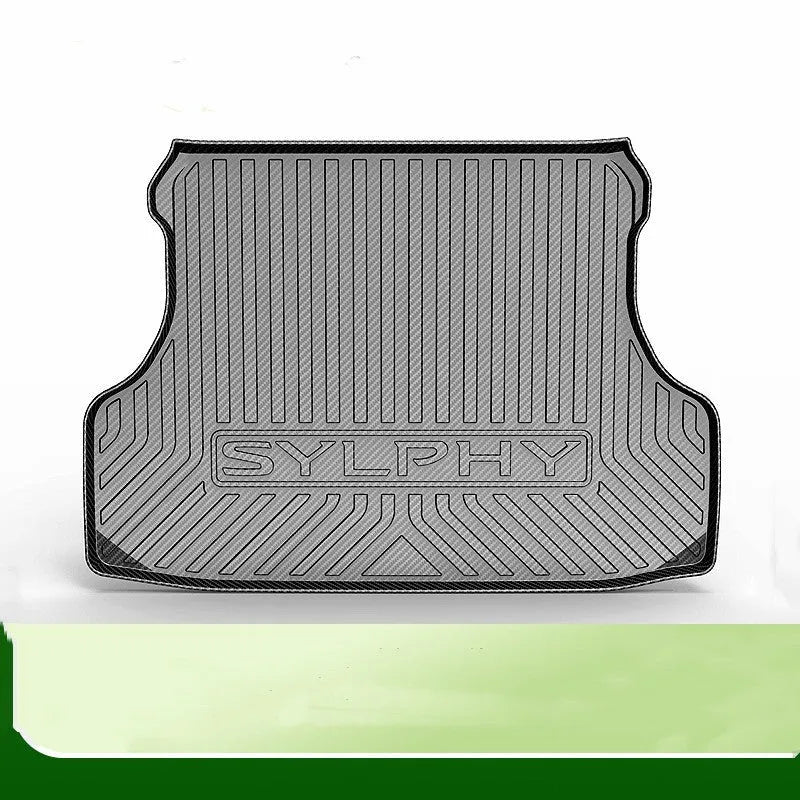 Black carbon fibre pattern TPE tailgate pad for car boot protection