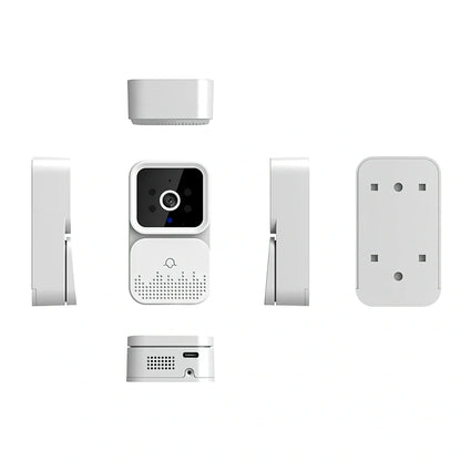 White X6 wireless video doorbell with infrared night vision camera and mobile app connectivity
