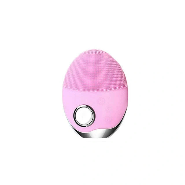 Electric Silicone Face Washer with adjustable vibration and light therapy options