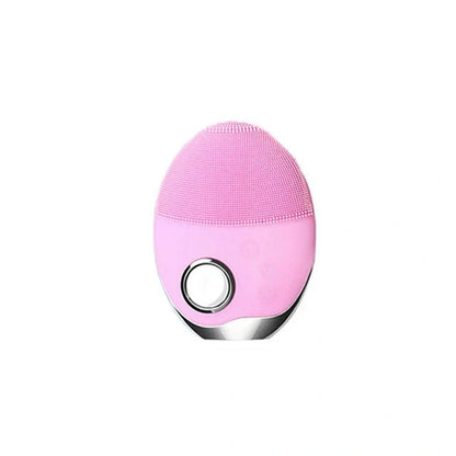 Electric Silicone Face Washer with adjustable vibration and light therapy options