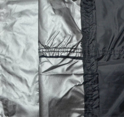 Outdoor grill cover with black exterior and silver interior, 58*77CM