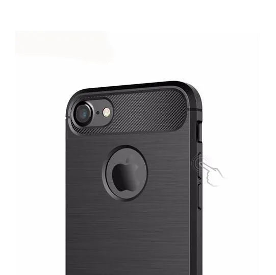 A solid colour shockproof TPU back cover case for an iPhone, shown in a choice of colours.