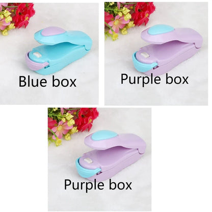 Mini hand pressure heat sealing machine measuring 10cm with magnetic base for plastic bag food preservation
