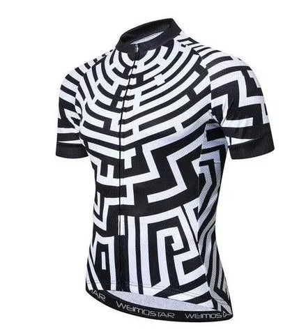Labyrinth Cycling Jersey with high-wick fabric and full-length zipper for adjustable ventilation