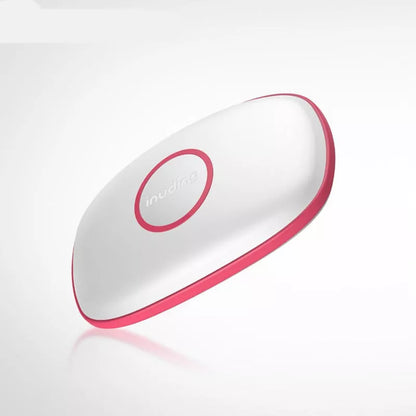 Microwaveable hand warmer hot water bottle with corduroy cover in blue and pink