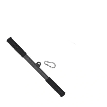 Steel fitness handles with PU grips and EVA padding for cable machine exercises