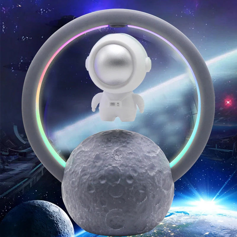 Floating Astronaut Bluetooth Speaker with magnetic levitation and RGB lighting