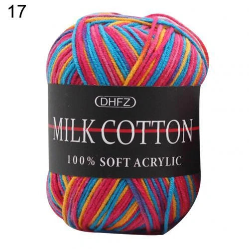 Multi-color jacquard knitting yarn for vibrant DIY projects