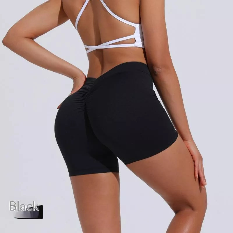 Women's nylon tight shorts for training and running in various colors