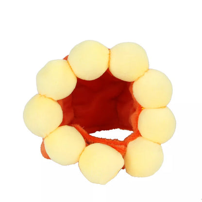 Cartoon-themed pet hat for cats with unique embroidery detailing