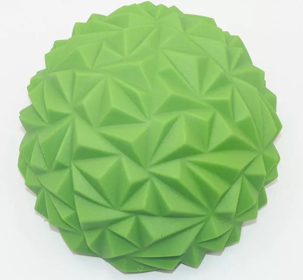 PVC acupressure massage ball with lengthened massage points for deep tissue relief