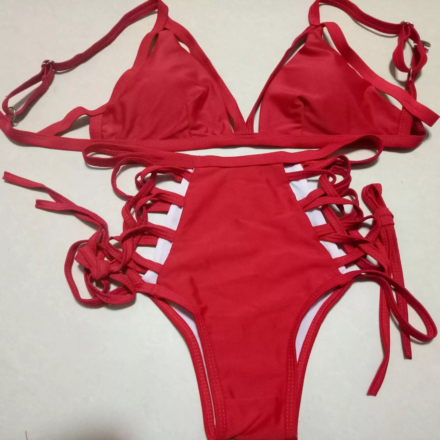 Adjustable strap bikini swimsuit in vibrant colors for a custom fit