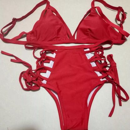 Adjustable strap bikini swimsuit in vibrant colors for a custom fit