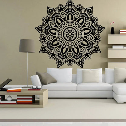 57x57cm black waterproof PVC wall sticker showing square format and peel-and-stick backing