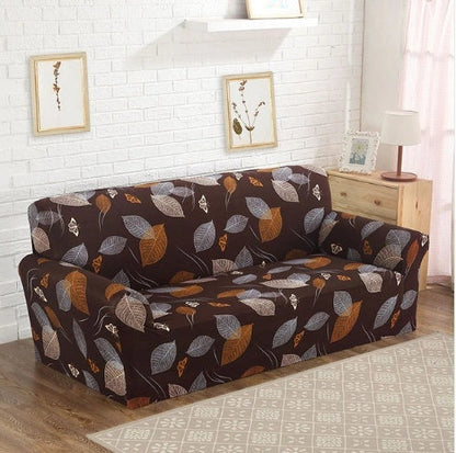 Stretchable polyester-spandex sofa cover with non-slip design in various colors