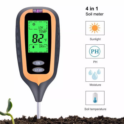 Carbon fiber soil pH tester for accurate garden and farm soil measurements