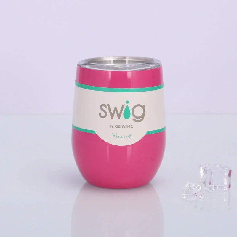 Swig Eggshell Cup - 12oz Stainless Steel Insulated Wine Tumbler with Variety of Color Options