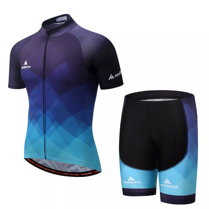 Men's summer cycling short sleeve moisture-wicking shirt in various sizes