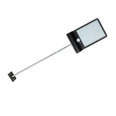 Black and white outdoor solar garden light with IP65 waterproof rating for courtyard and balcony lighting