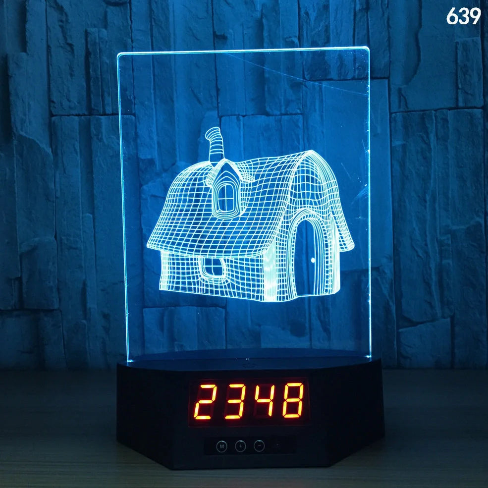 Blue dolphin-shaped table lamp with glowing 3D design and remote control on wooden surface