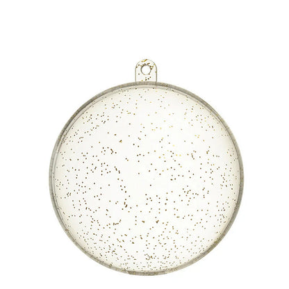 Transparent plastic decorative hanging balls in various sizes and designs