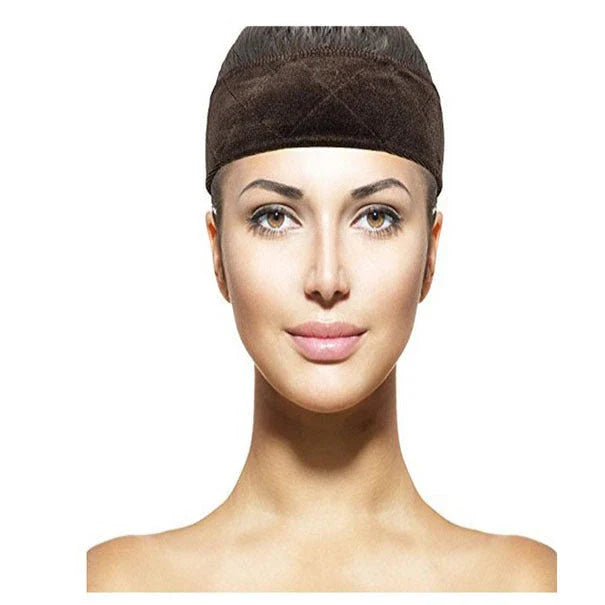 Adjustable headband with flexible velvet grip for securing wigs in place comfortably and stylishly