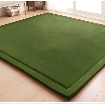 Thick coral velvet tatami mat with 2-3cm pile height for baby crawling protection on floors