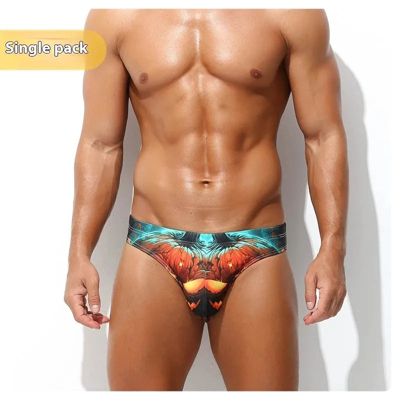 Men's low waisted quick-drying polyester shorts with digital printing in multiple colour options
