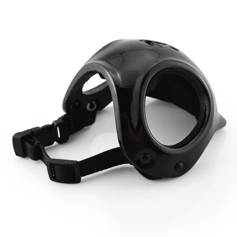 PET plastic cycling helmet for small and medium sized dogs in black, white, or pink colours