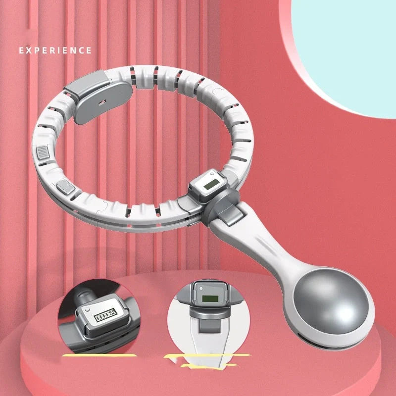 Smart Counting Hoop with adjustable sections for customizable fitness workouts