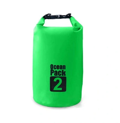 2L waterproof dry bag in various colors for outdoor activities