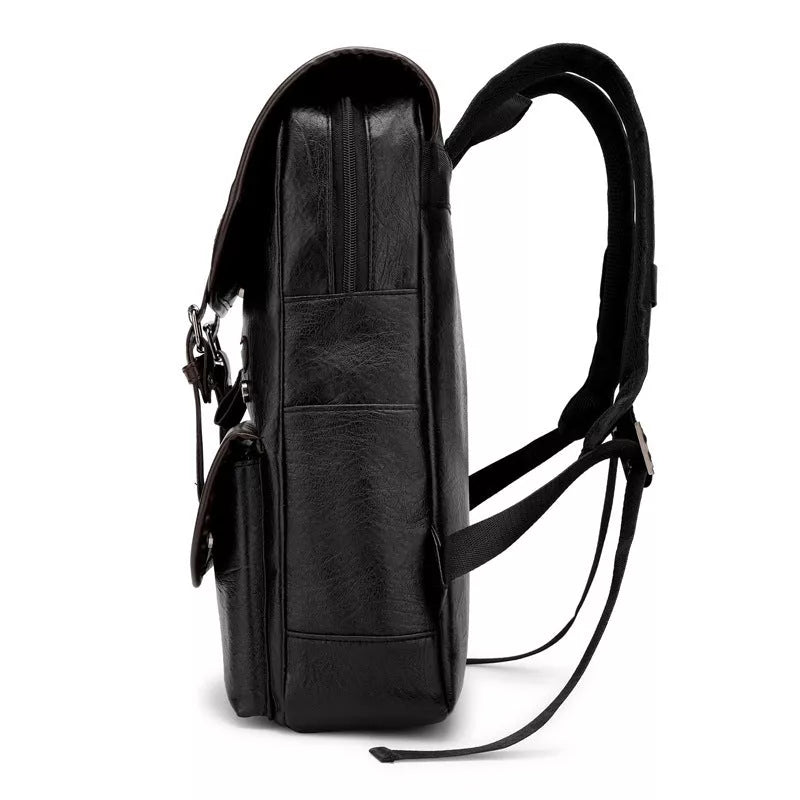 Waterproof PU backpack for students with telescopic handle and 20L capacity
