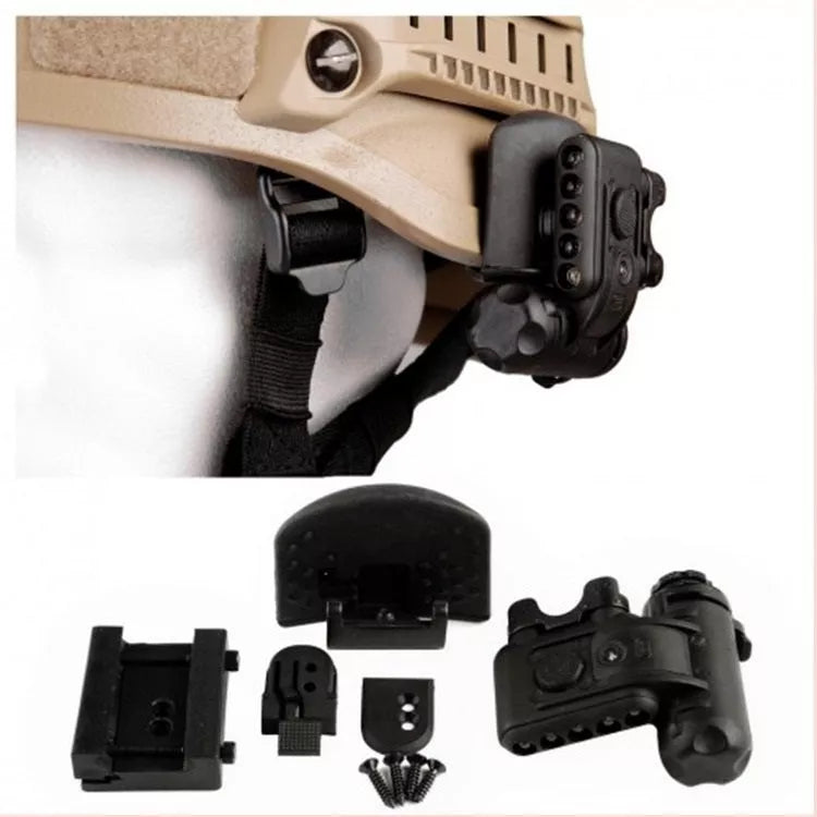 Element second generation tactical helmet lamp in black and sand colors with multi-LED lighting