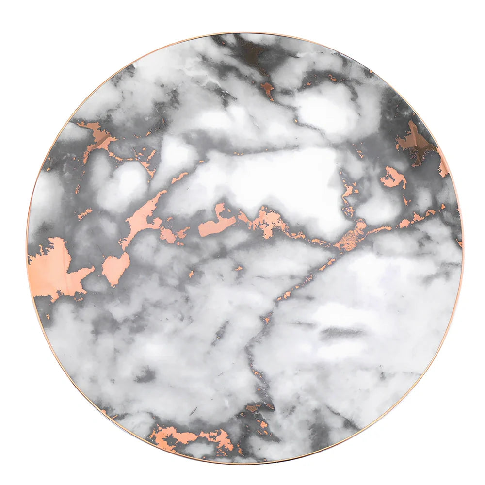 Ceramic Western steak plate with gold accents in 10-inch and 8-inch sizes, multiple colour options