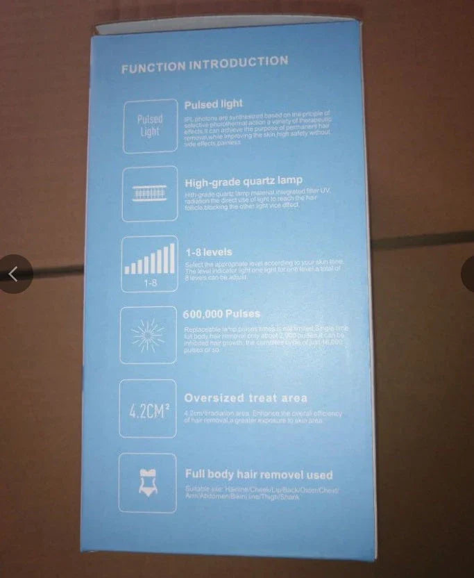 Laser Hair Remover with Adjustable Power Levels for Safe, Convenient Hair Removal