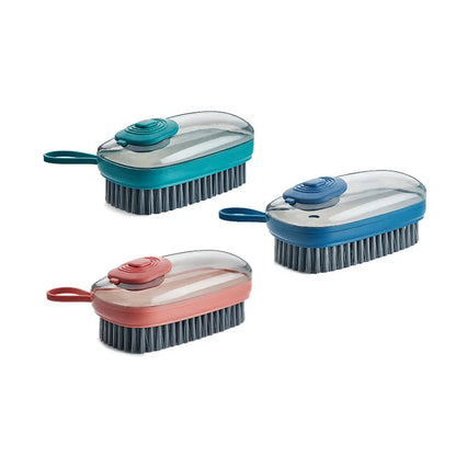 Automatic liquid cleaning brush with ergonomic grip in multiple colour options