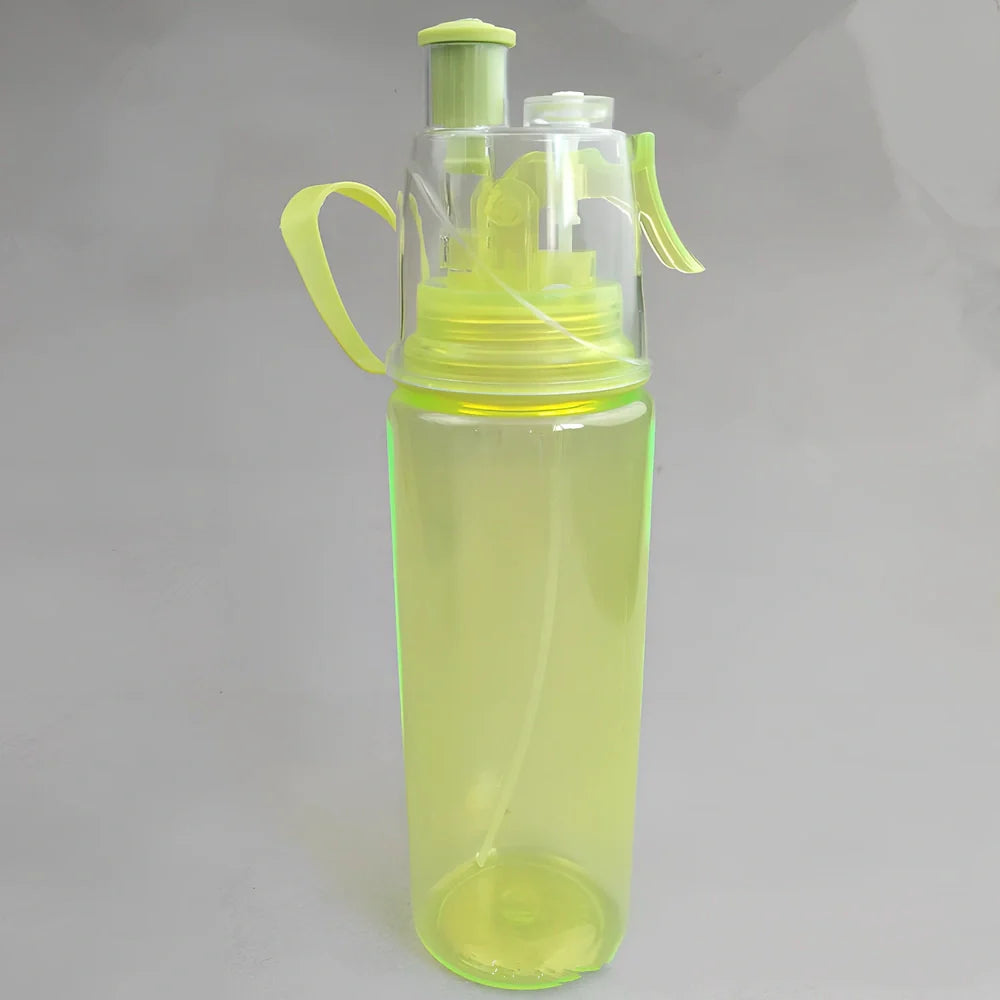 600ml sports mist spray bottle in multiple colours with continuous spray function for outdoor activities