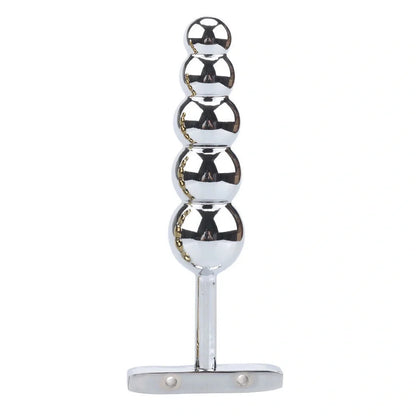 Gold metal anal beads style A 141mm length 33mm diameter for adult use