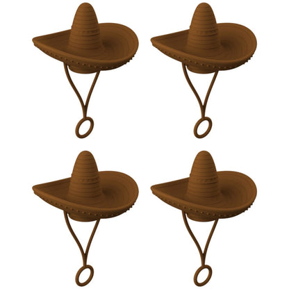 Stylish Cowboy Hat Straw Covers - Reusable drink toppers made from premium silicone for outdoor fun and fresh beverages
