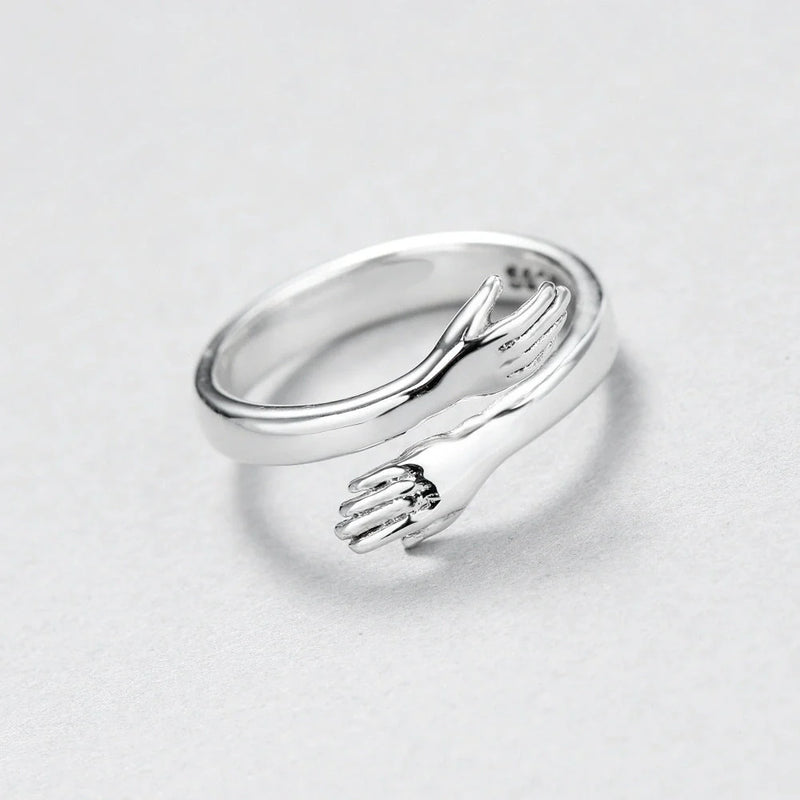 Hhomeenjoy Sleek Adjustable Couple's Embrace Ring
