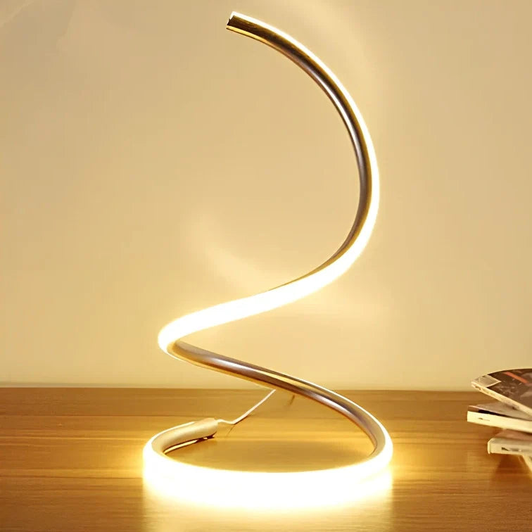 Modern black LED table lamp 35cm tall with infinite dimming, iron base, PC shade for 12W light in 5-20 sqm rooms