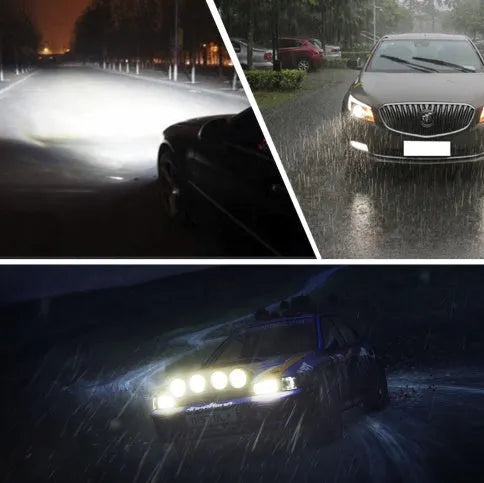 S2 car LED headlight bulbs with COB chip, 6500K white light, 8000LM, cooling fan and aviation aluminium 6063